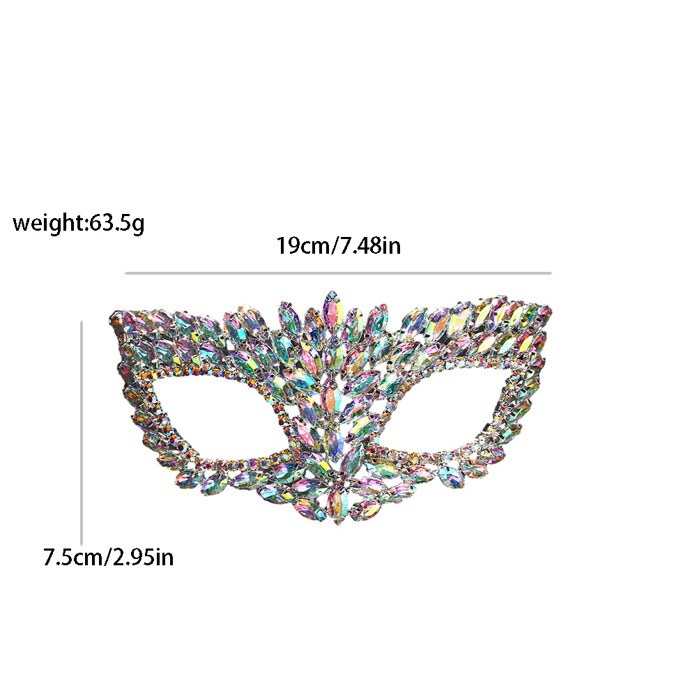 Luxury Crystal Rhinestone Face Jewelry Masquerade Mask